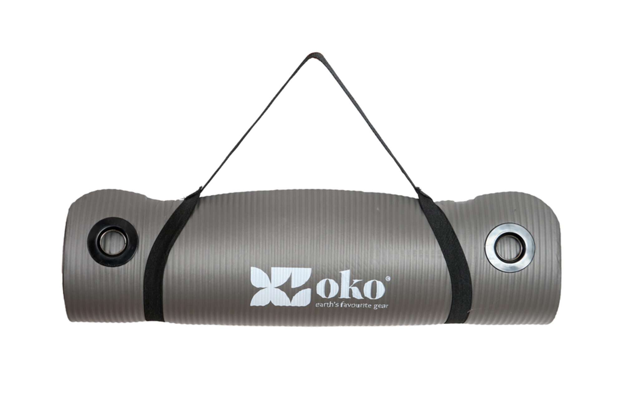 Image du produit : Tapis de yoga OKO avec oeillets épaisseur au choix 0,8 ou 1,5 cm