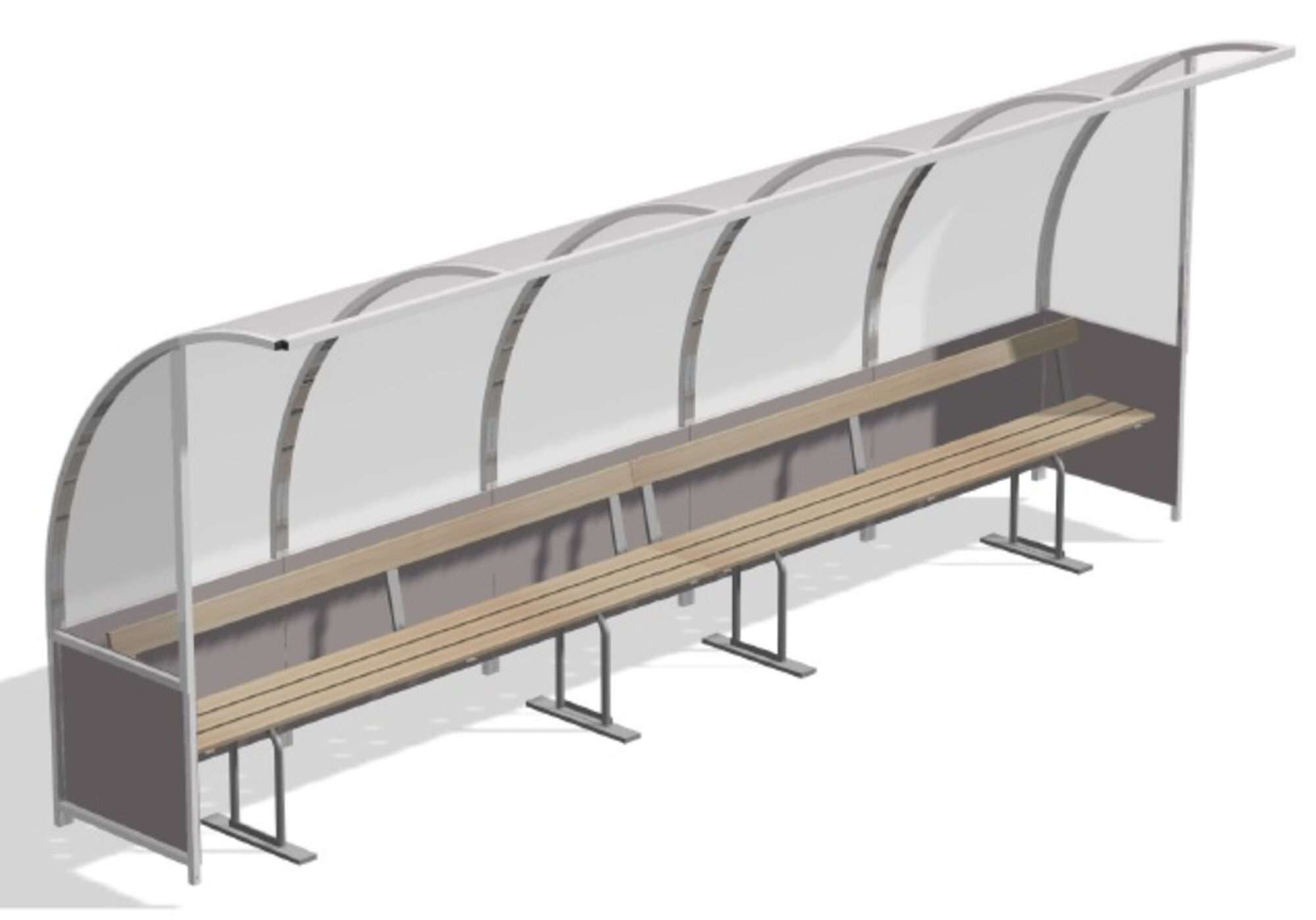 Image du produit : Abri de touche - 3m - 6 sièges