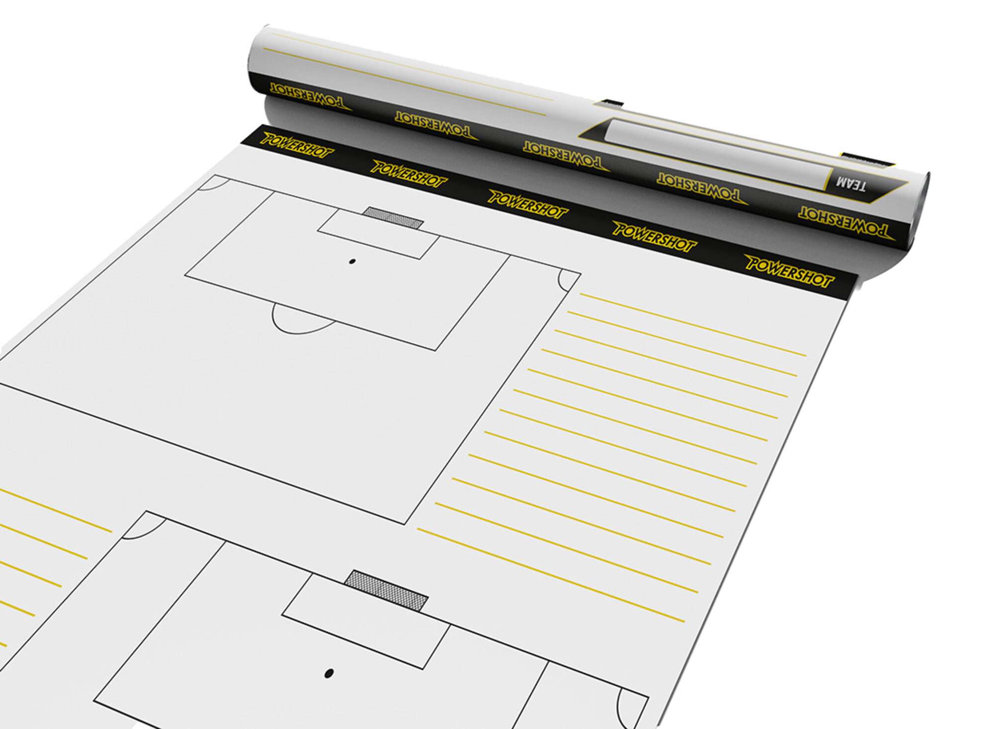 Image du produit : Rouleau feuilles tactique football - Demi terrain