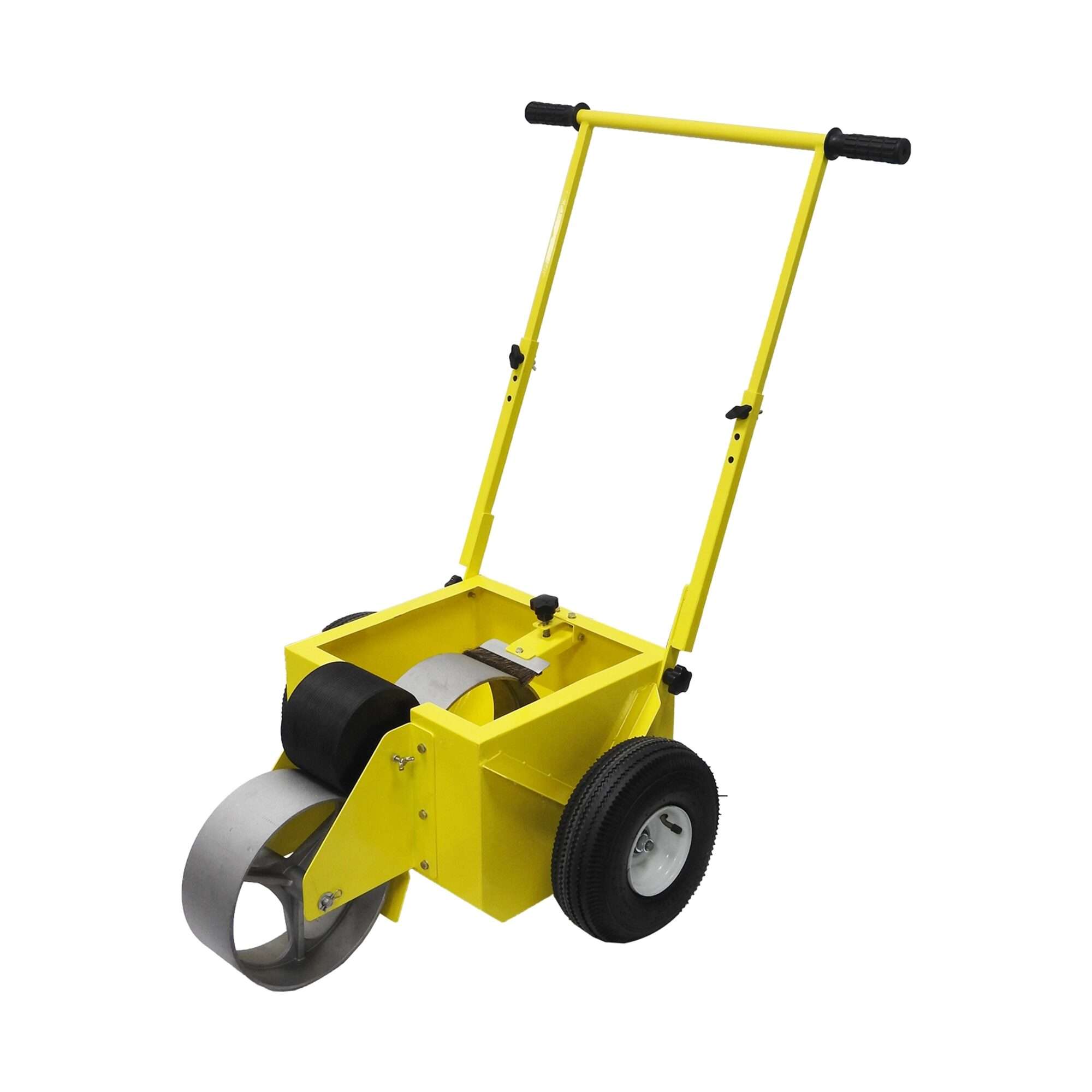 Image du produit : Traceuse de terrain à rouleau jaune et noir – Marquage 10cm – Réservoir 12 L