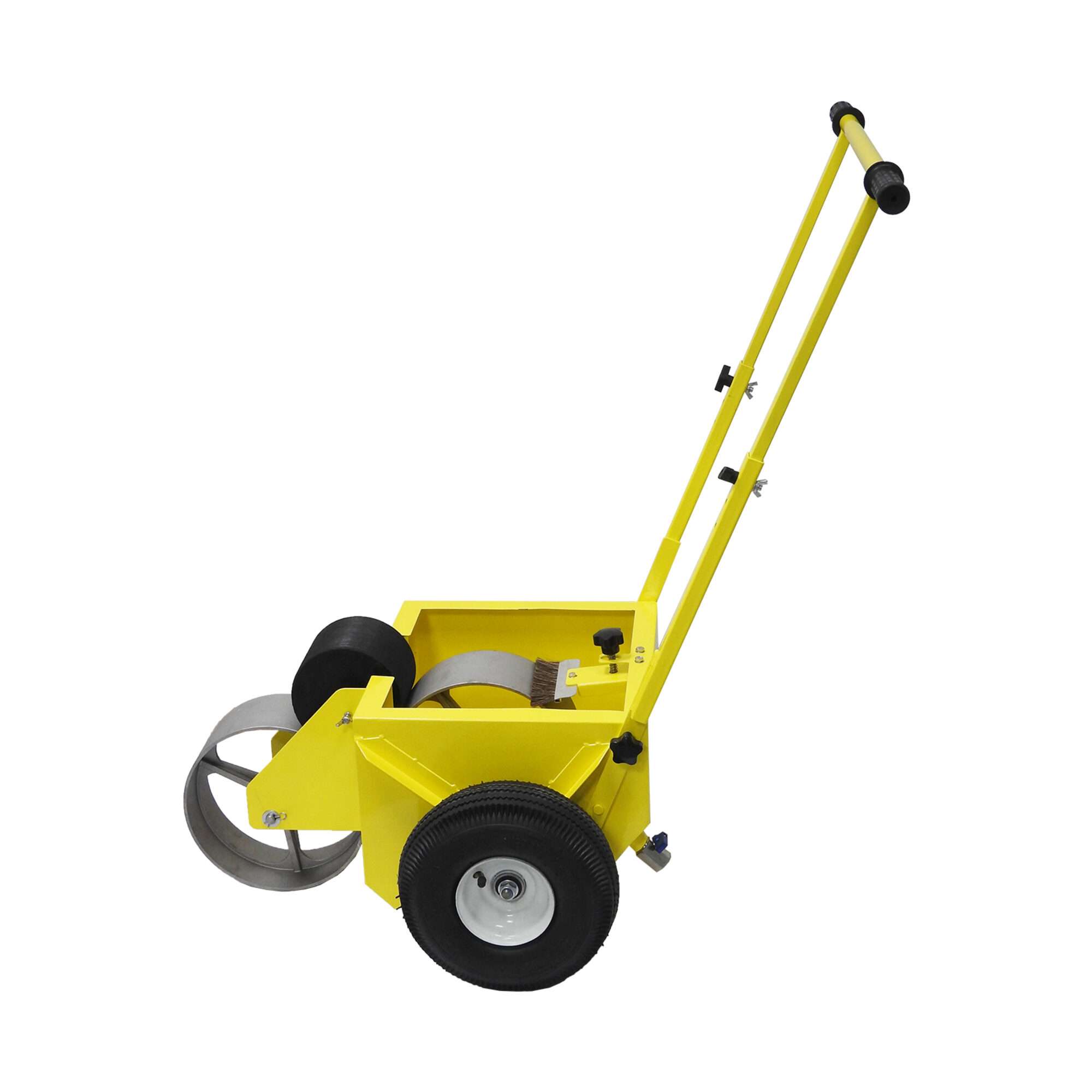 Image du produit : Traceuse de terrain à rouleau jaune et noir – Marquage 10cm – Réservoir 12 L