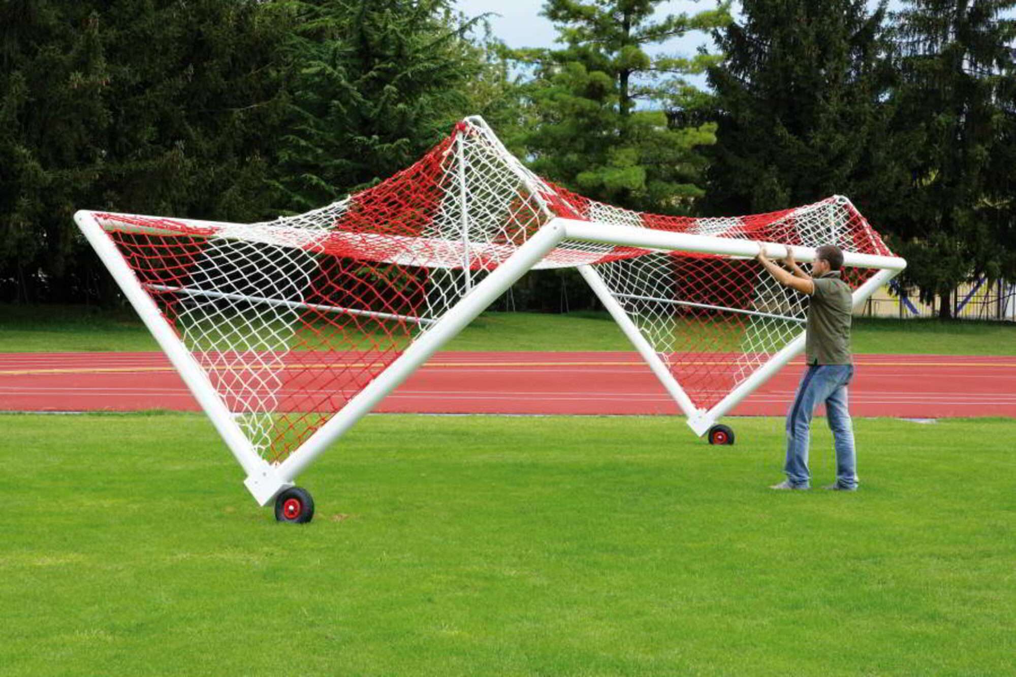 Image du produit : But de foot à 11 - Transportable - Aluminium - PROFESSIONNEL - Couleur au choix