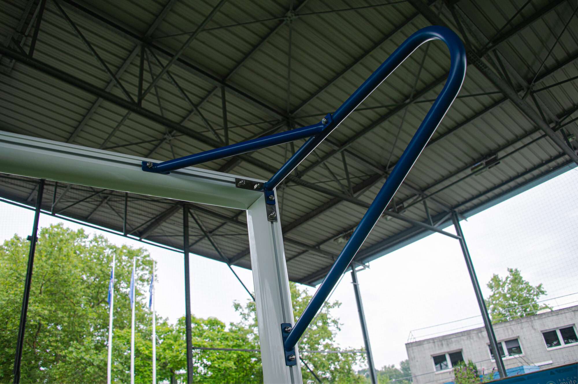 Image du produit : But de foot à 11 - Transportable - Aluminium - PROFESSIONNEL - Bleu
