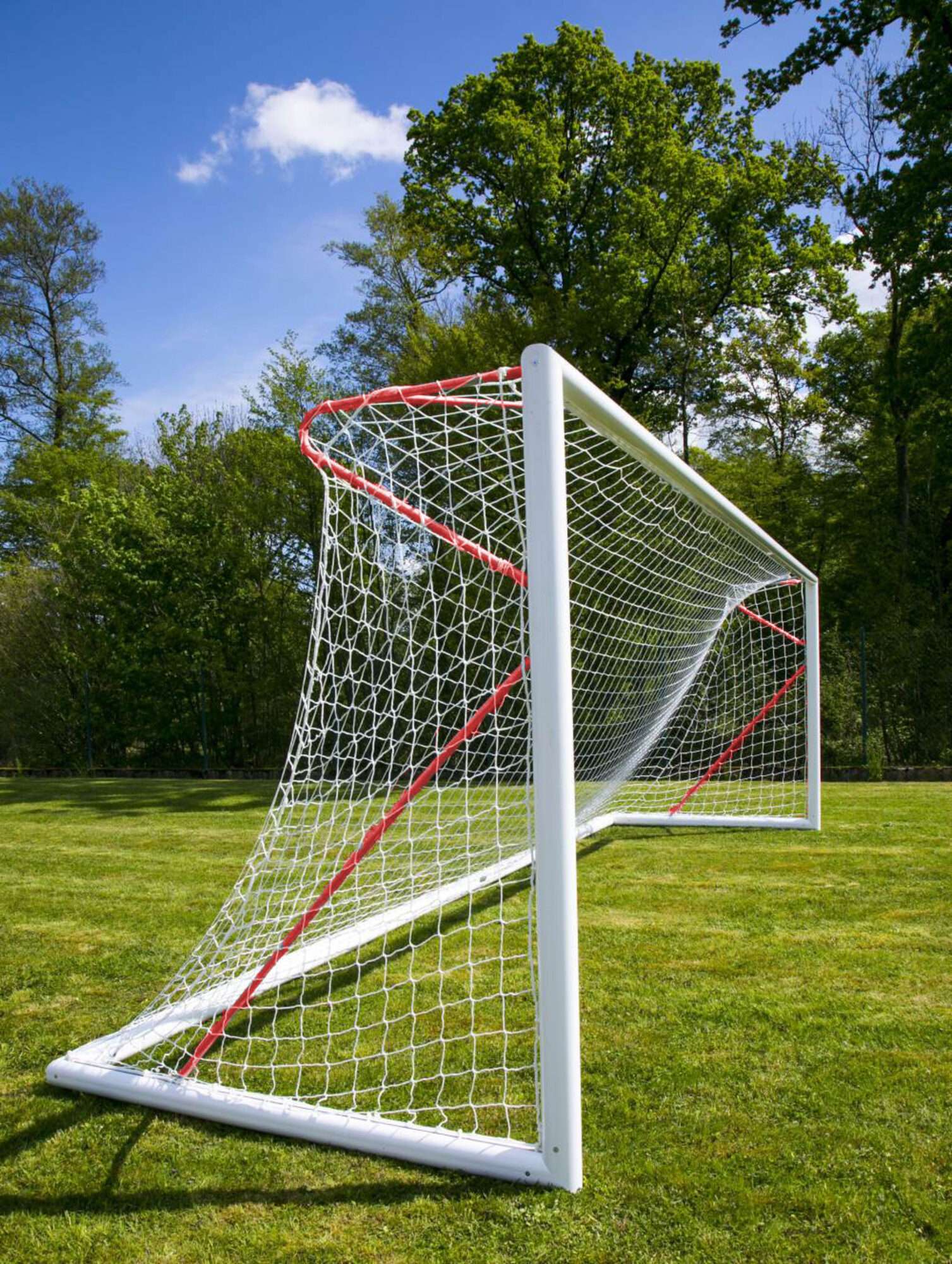 Image du produit : But de foot à 11 - Transportable - Aluminium - PROFESSIONNEL - Rouge