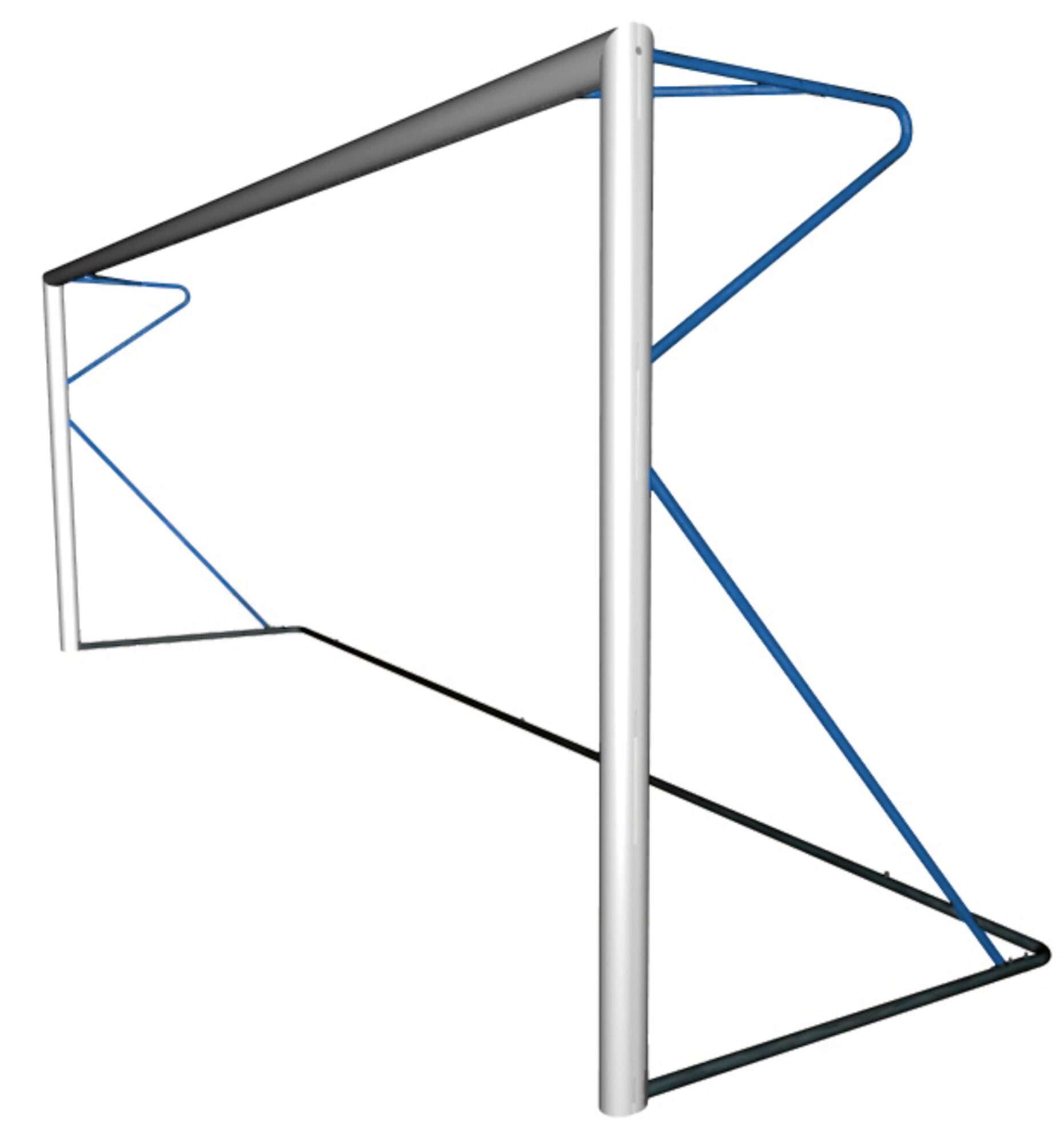 Image du produit : But de foot à 8 transportable 6 x 2.1m en aluminium - Bleu