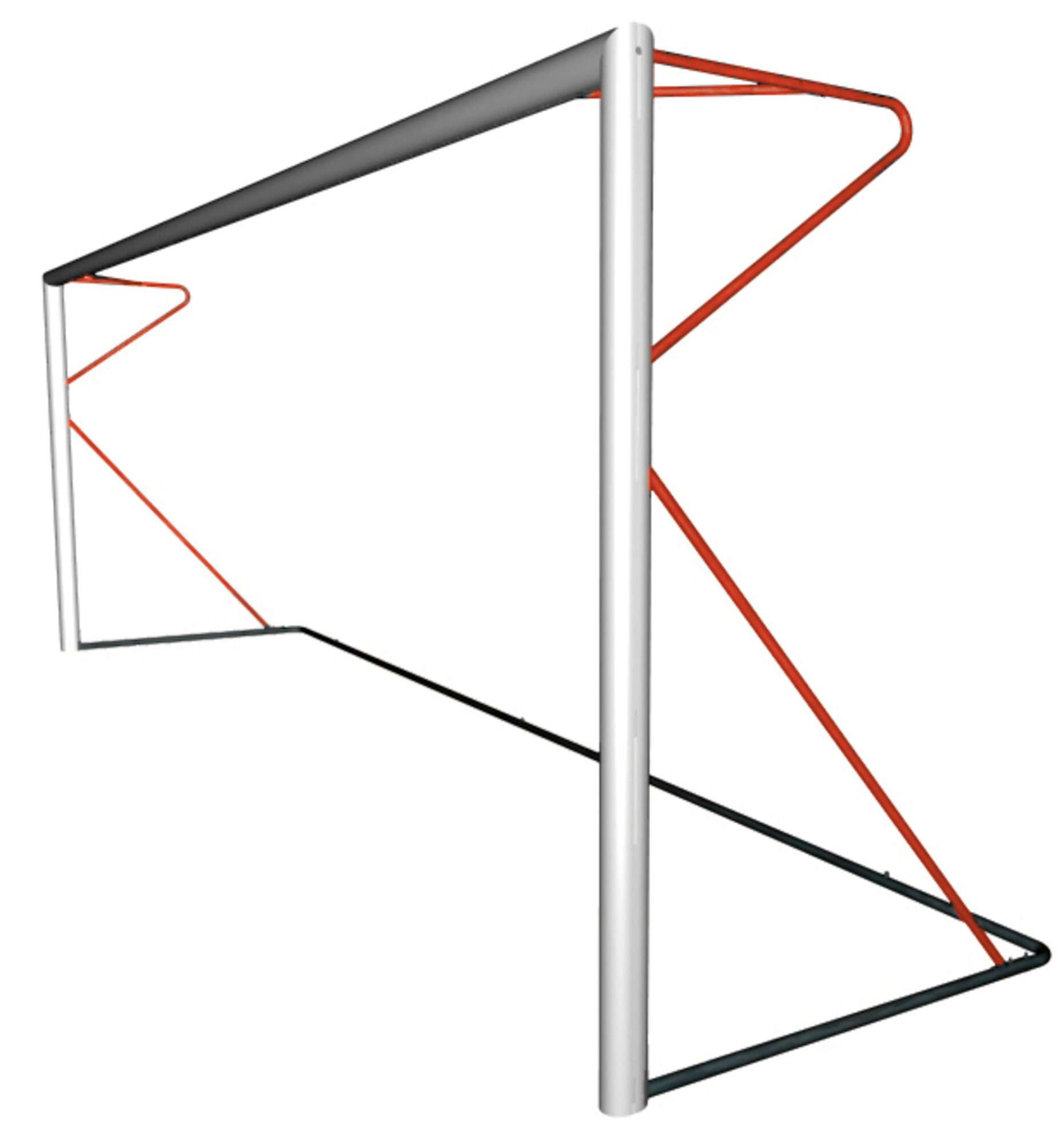 Image du produit : But de foot à 8 transportable 6 x 2.1m en aluminium - Rouge