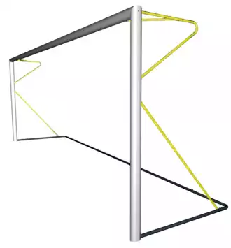 But de foot à 8 transportable 6 x 2.1m en aluminium - Jaune