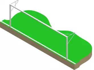 But de foot à 8 - À sceller - Aluminium - PROFESSIONNEL - 5 x 2 m