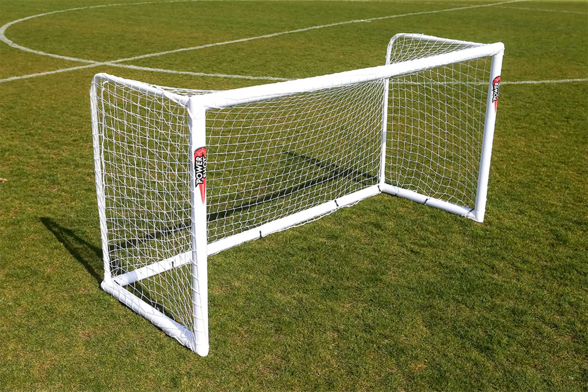Image du produit : But de foot POWERSHOT 2,4 x 1,8 m + filet, ancrages
