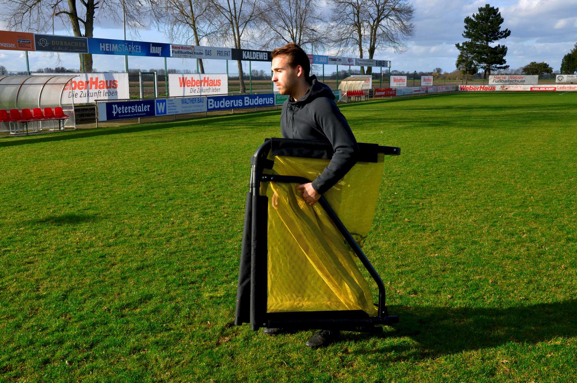 Image du produit : But de foot pliable - Aluminium - 1,50 x 1 m