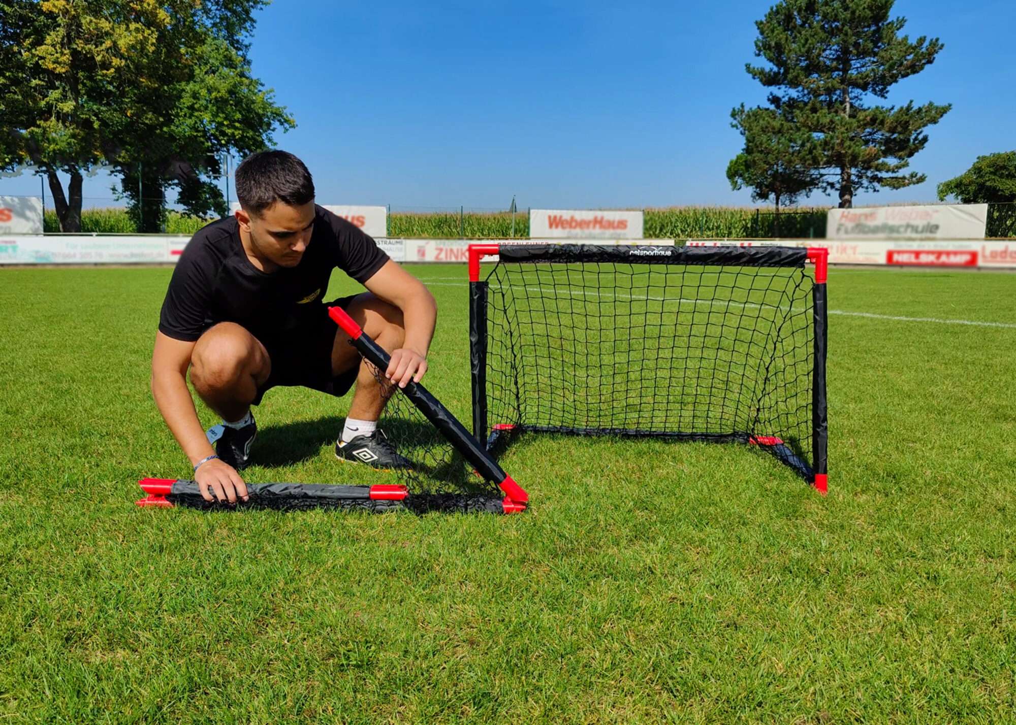 Image du produit : But de foot pliable - 90 x 60 cm - ballon offert