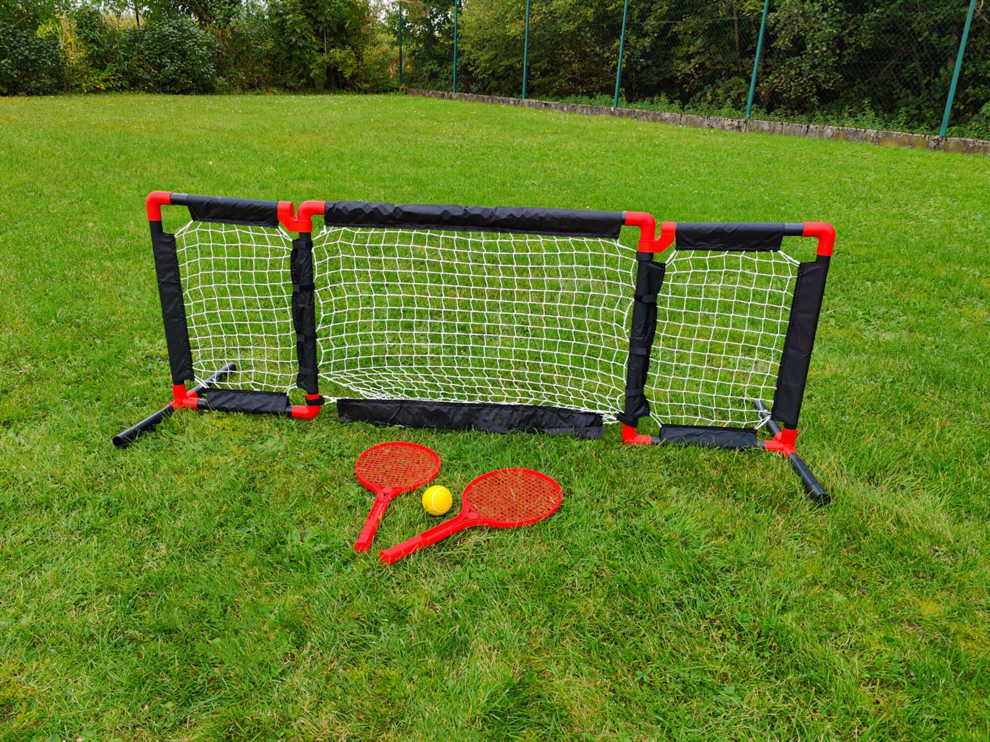 Image du produit : But de foot - Filet de tennis - 2 en 1 - 90 x 60 cm