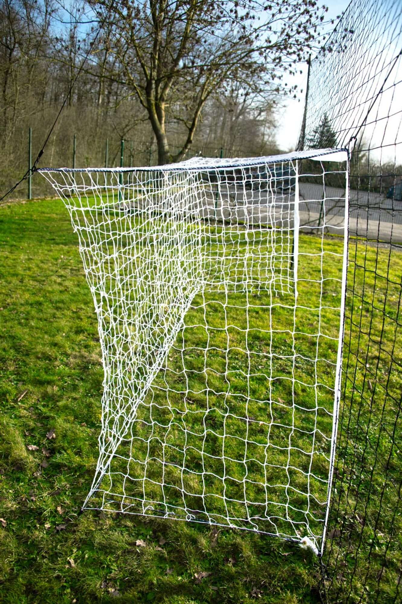 Image du produit : But de foot - 3,70 x 1,80 m - filet de protection intégré 6,50 x 3 m