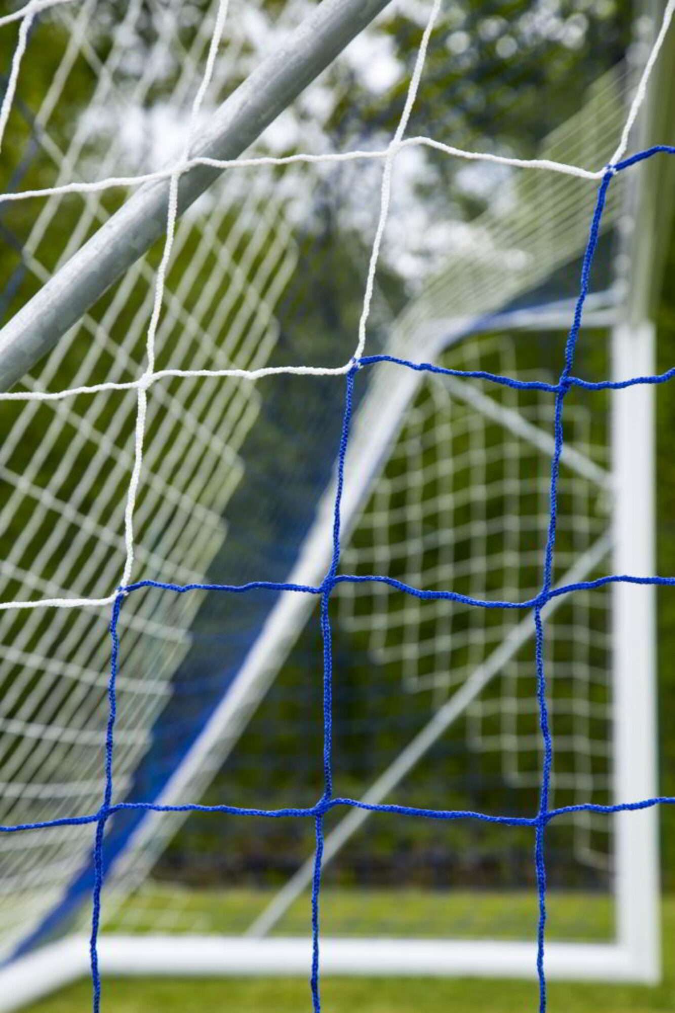 Image du produit : Filet de foot - 7,32 x 2,44 x 0,8 x 2 m - 3mm - BLANC / BLEU