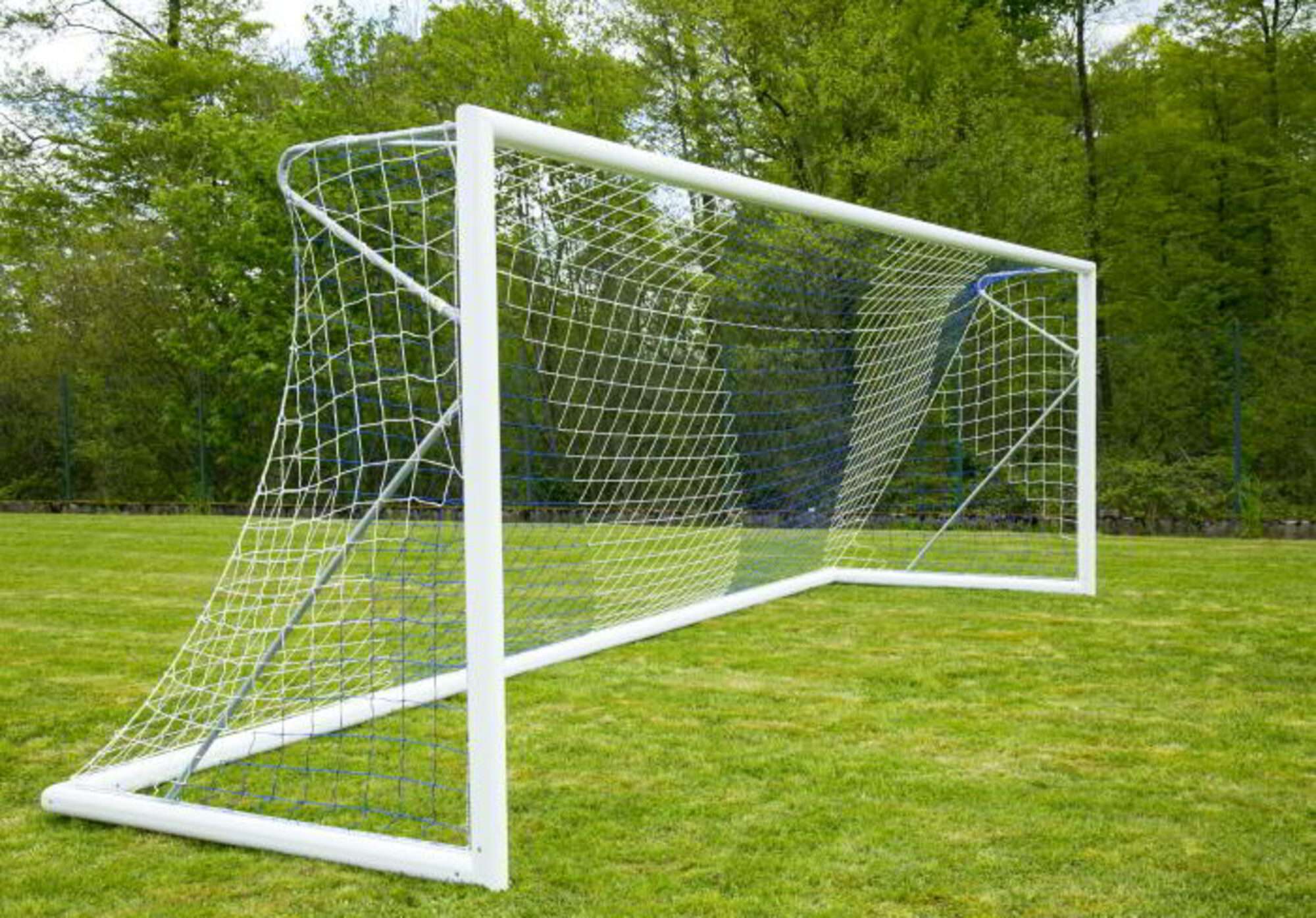Image du produit : Filet de foot - 7,32 x 2,44 x 0,8 x 2 m - 3mm - BLANC / BLEU