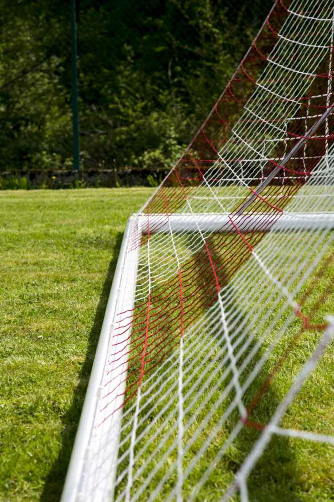 Image du produit : Filet de football 5m x 2m - Blanc et rouge