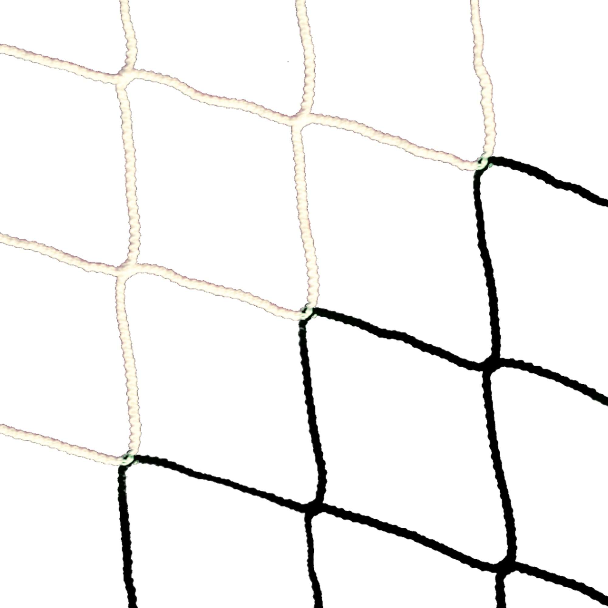 Image du produit : Filet de foot - 7,32 x 2,44 x 2 x 2m - 4mm - BLANC / NOIR