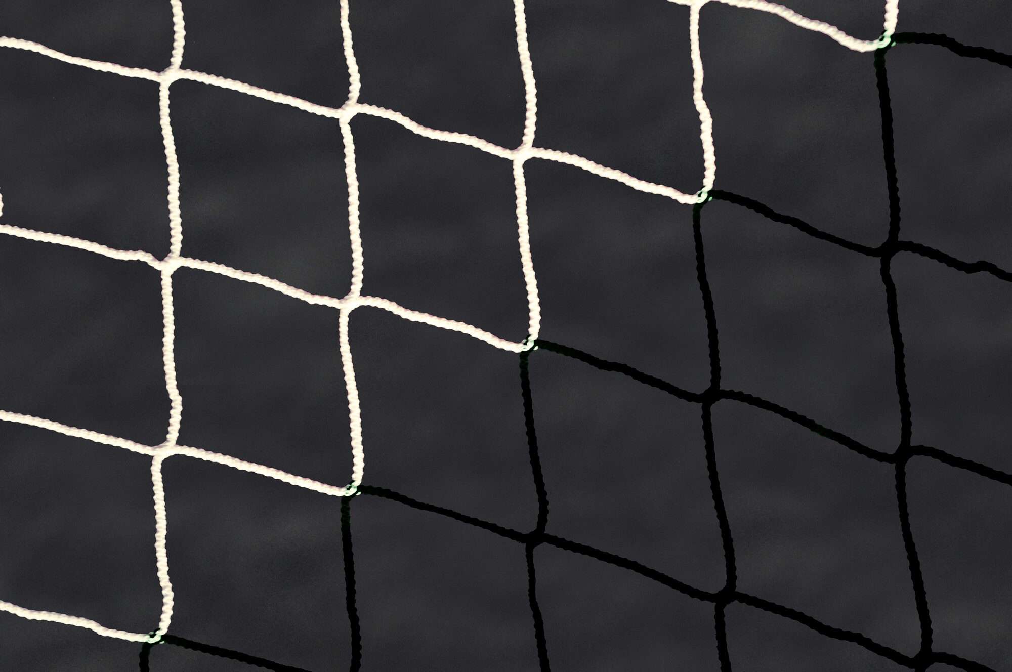 Image du produit : Filet de foot - 7,32 x 2,44 x 2 x 2m - 4mm - BLANC / NOIR