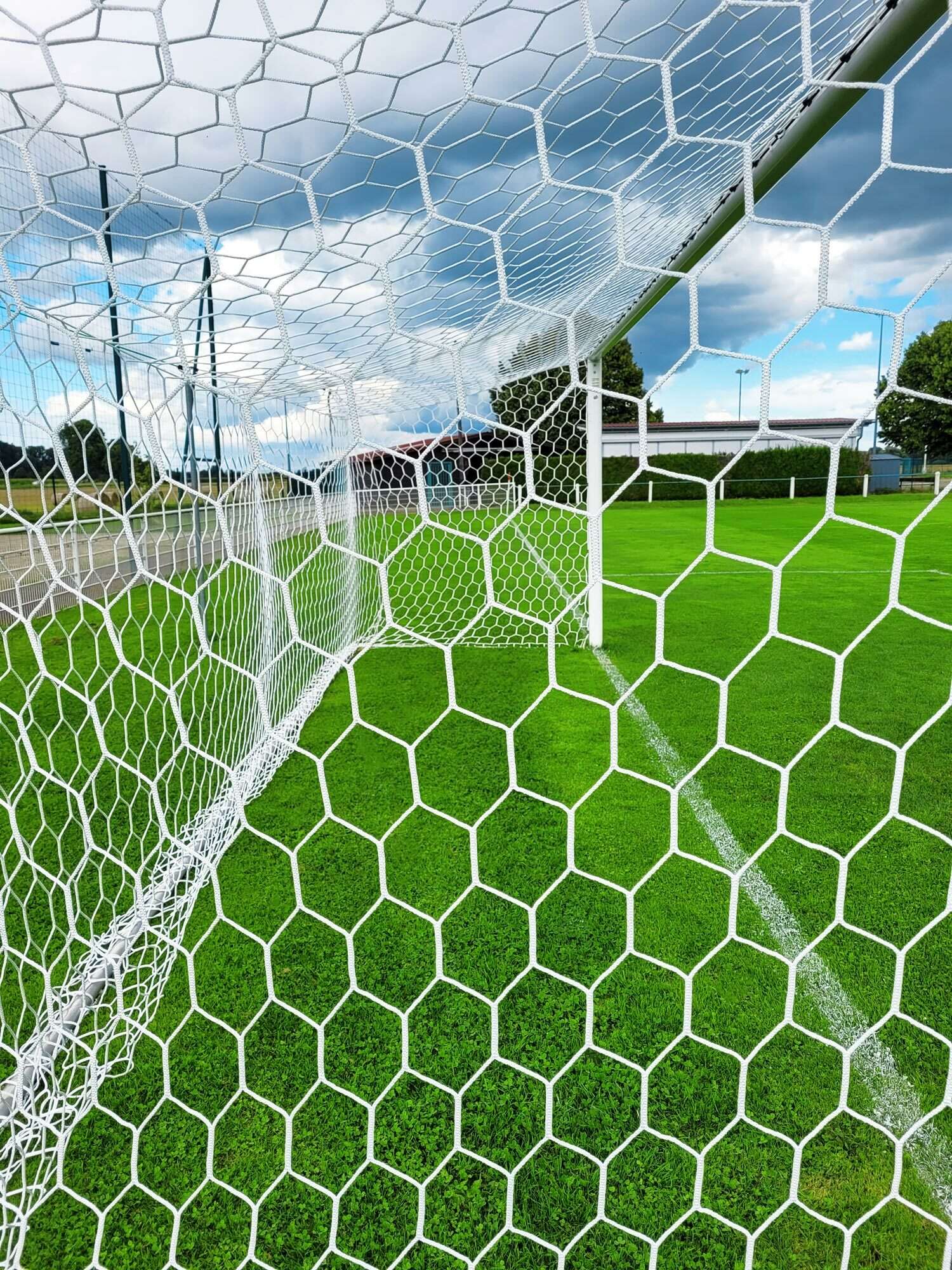 Image du produit : Filet de foot européen maille hexagonale 4mm - Blanc