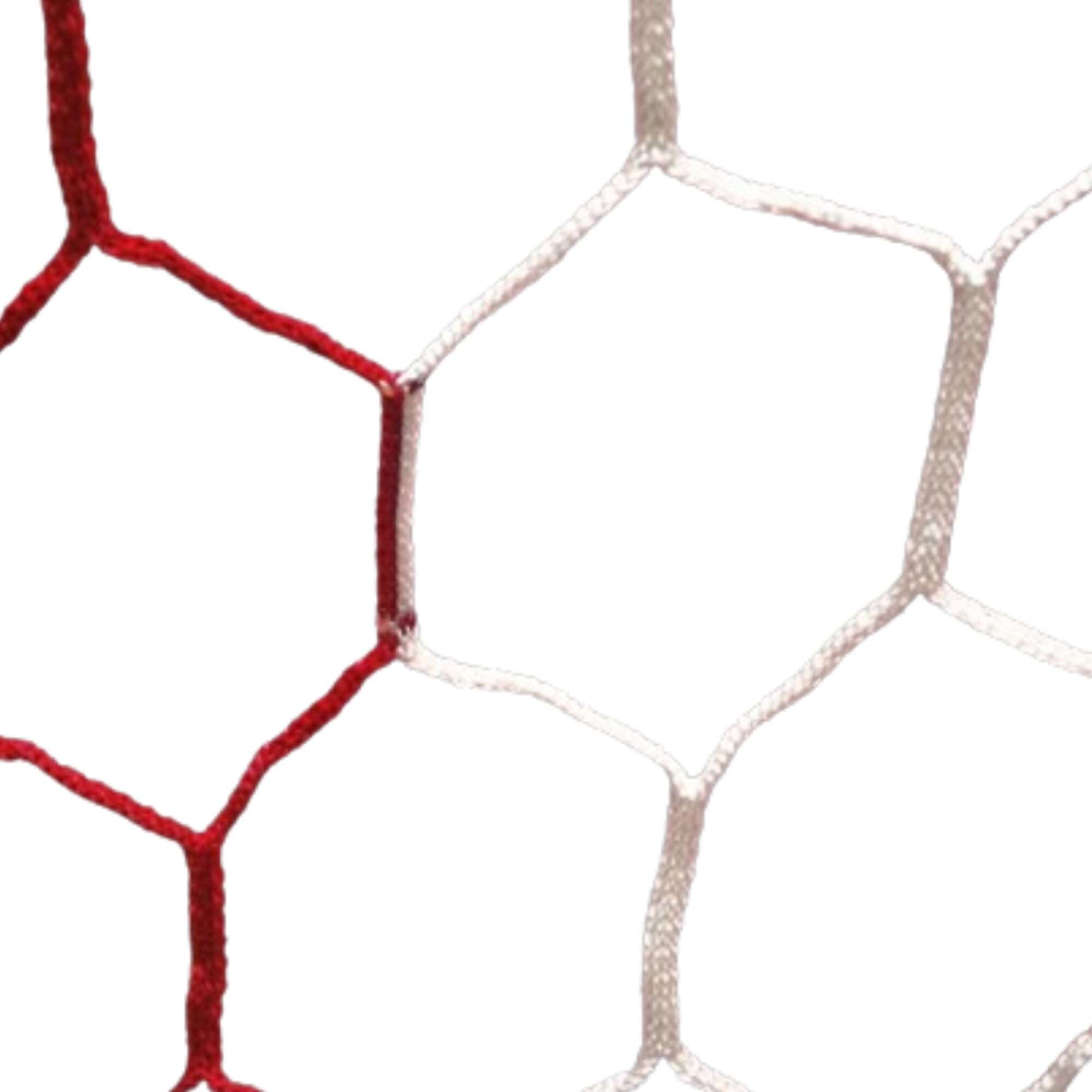 Image du produit : Filet de foot - 7,32 x 2,44 x 2 x 2 m - 4mm - BLANC / ROUGE