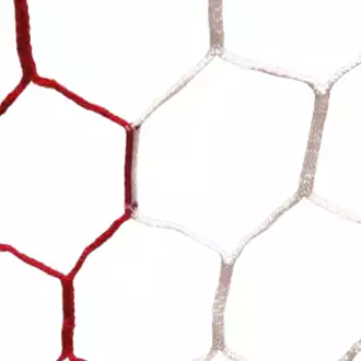 Filet de foot - 7,32 x 2,44 x 2 x 2 m - 4mm - BLANC / ROUGE