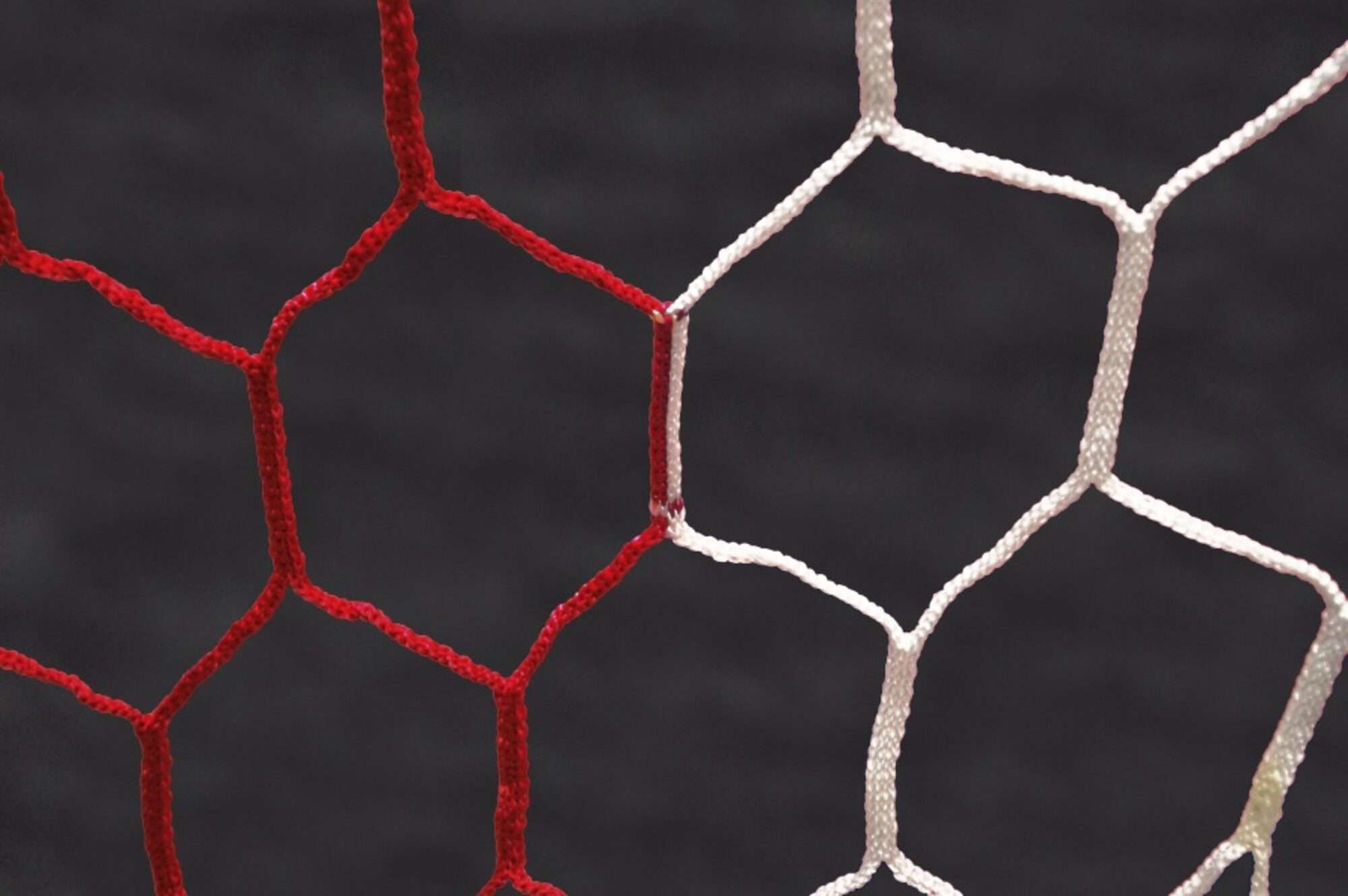 Image du produit : Filet de foot - 7,32 x 2,44 x 2 x 2 m - 4mm - BLANC / ROUGE