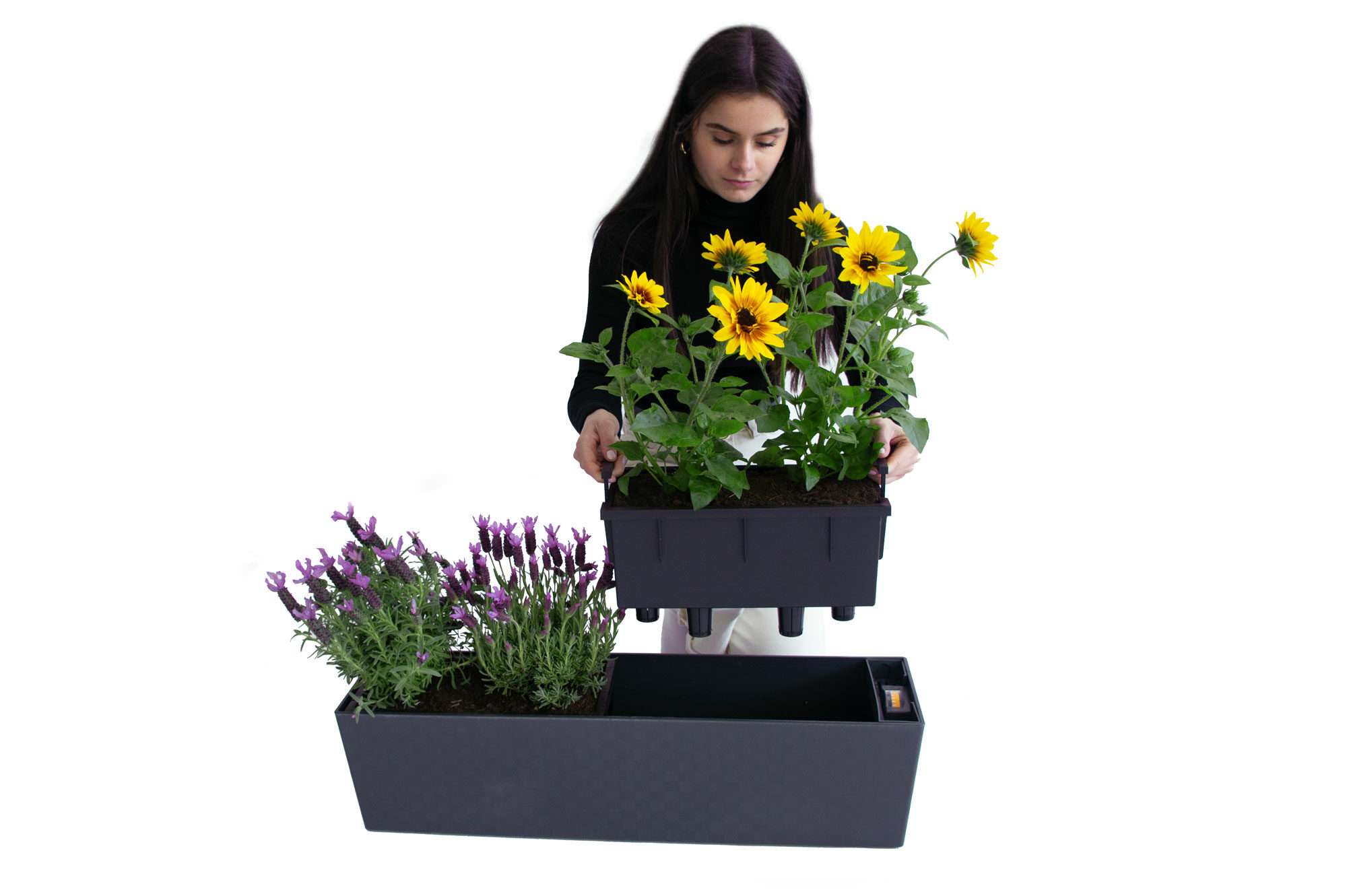 Image du produit : Pot de plante auto-irriguant SUPREME - 75cm
