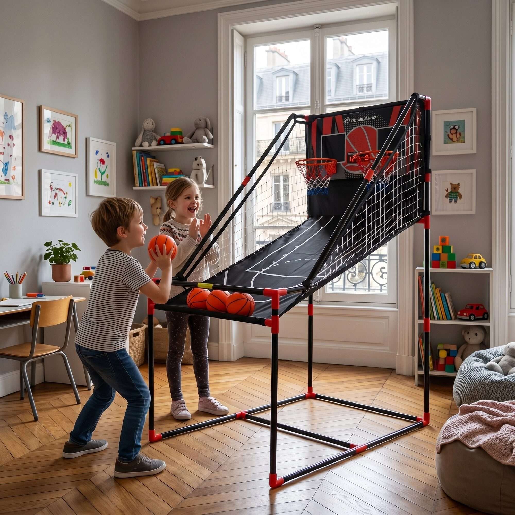 Image du produit : Jeu d'arcade de basketball à double panier