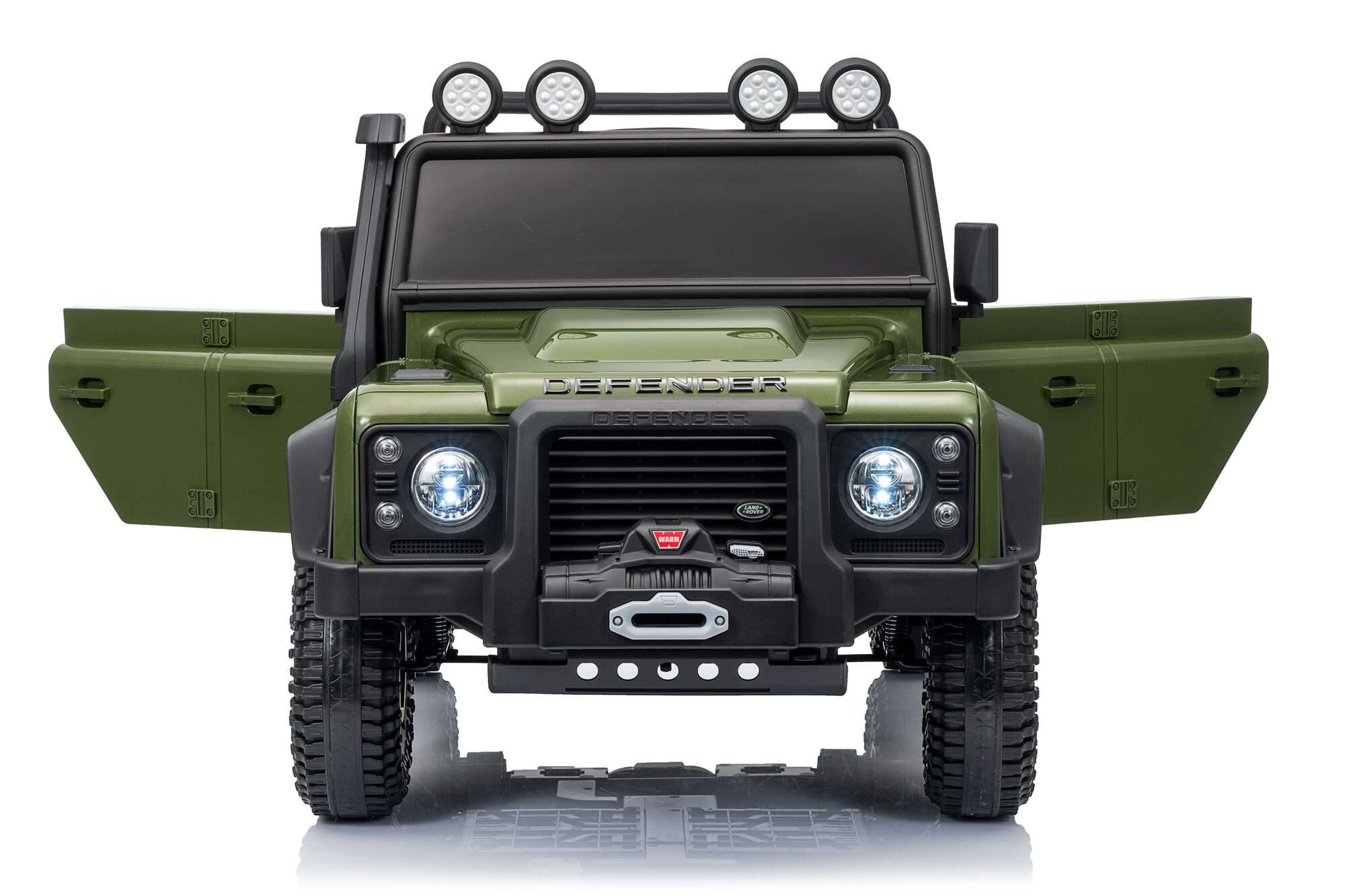 Image du produit : Voiture Électrique Enfant Land Rover Defender 110 SVX – Vert Armée (3 à 8 ans)