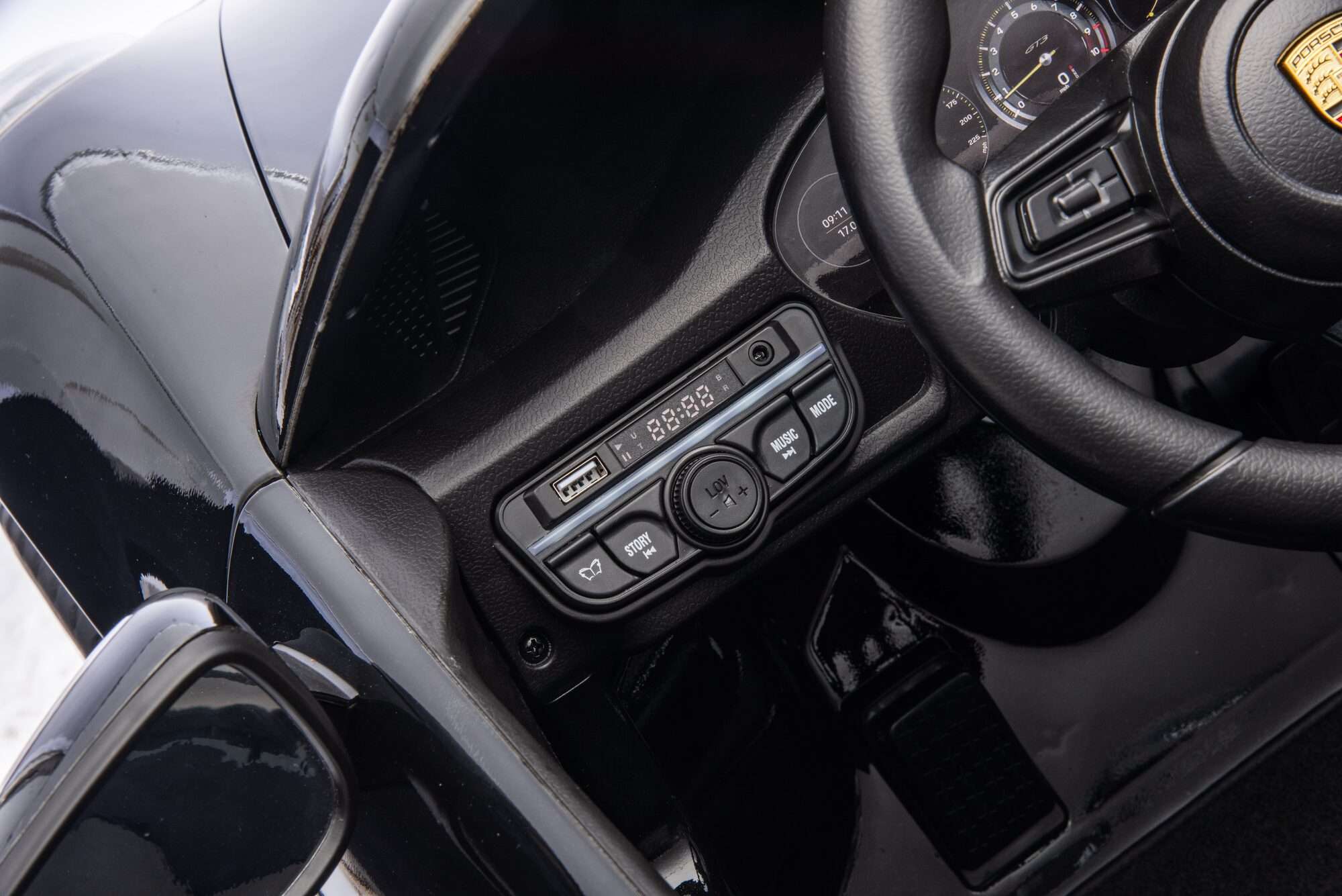 Image du produit : Voiture Électrique Enfant Porsche 911 GT3 – Noire (3 à 8 ans)