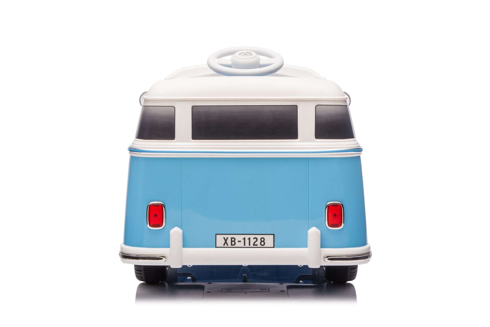 Image du produit : Voiture Électrique pour Enfant Volkswagen Officielle – Bleu & Blanc (3 à 8 ans)