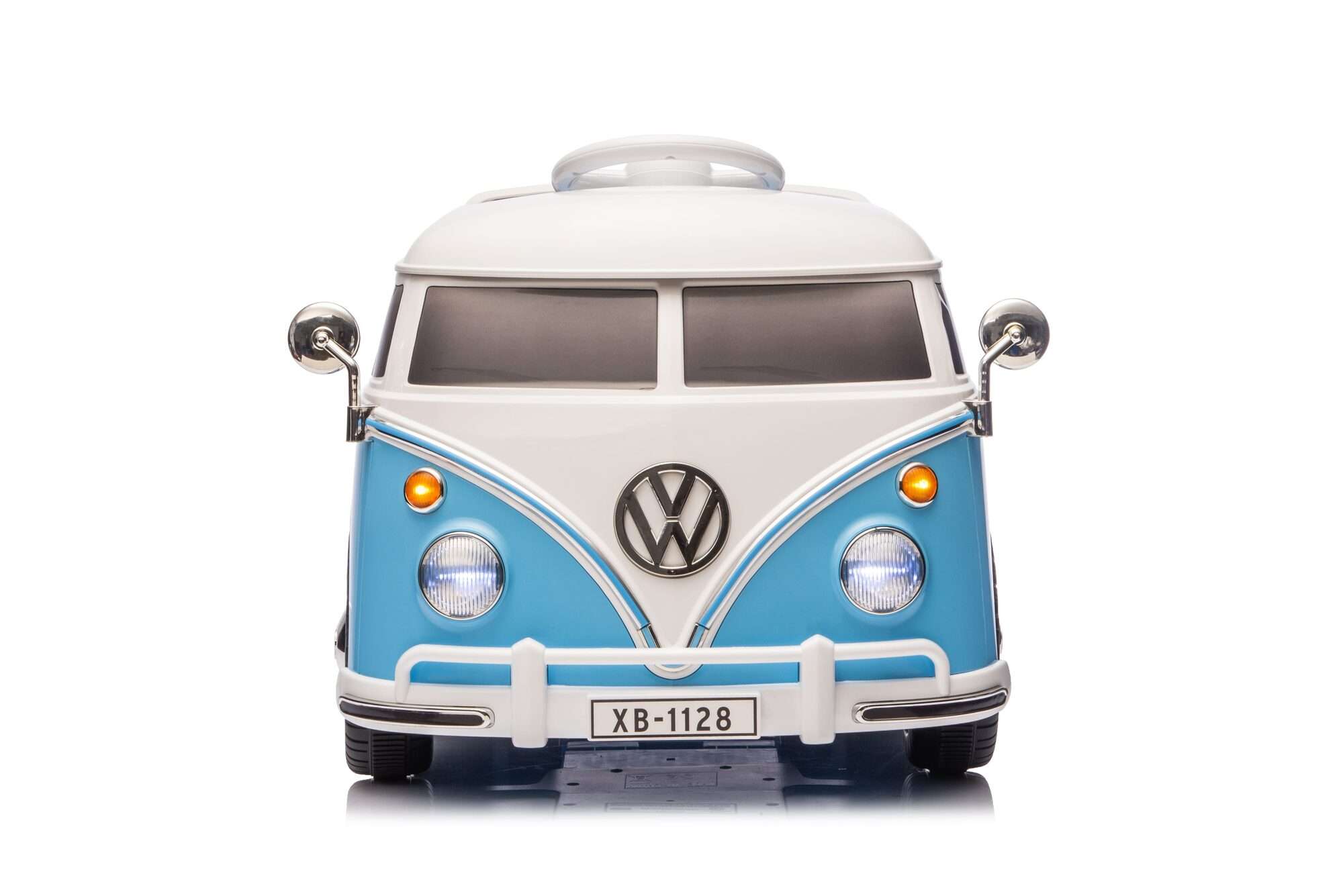 Image du produit : Voiture Électrique pour Enfant Volkswagen Officielle – Bleu & Blanc (3 à 8 ans)