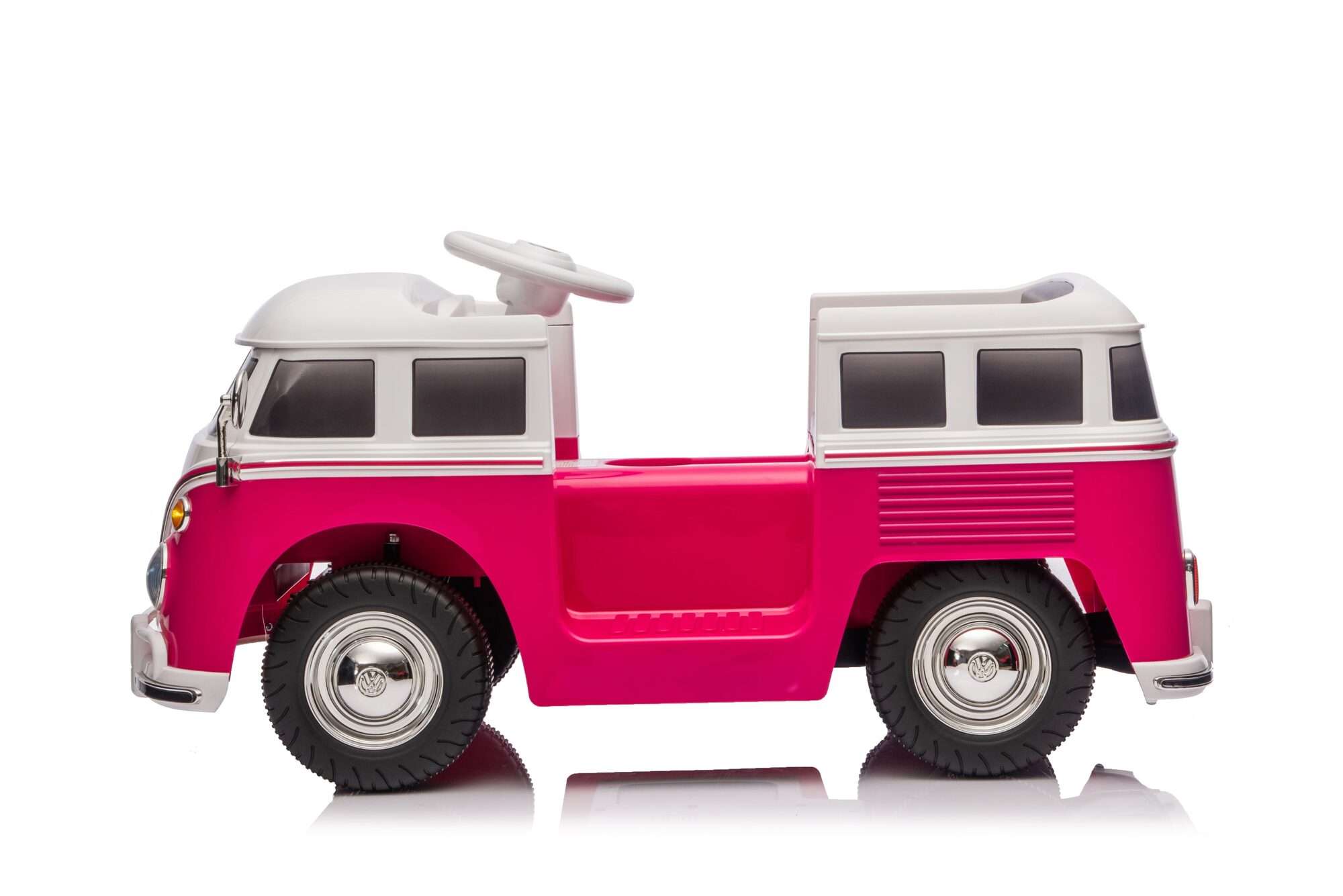 Image du produit : Voiture Électrique pour Enfant Volkswagen Officielle – Rose & Blanc (3 à 8 ans)