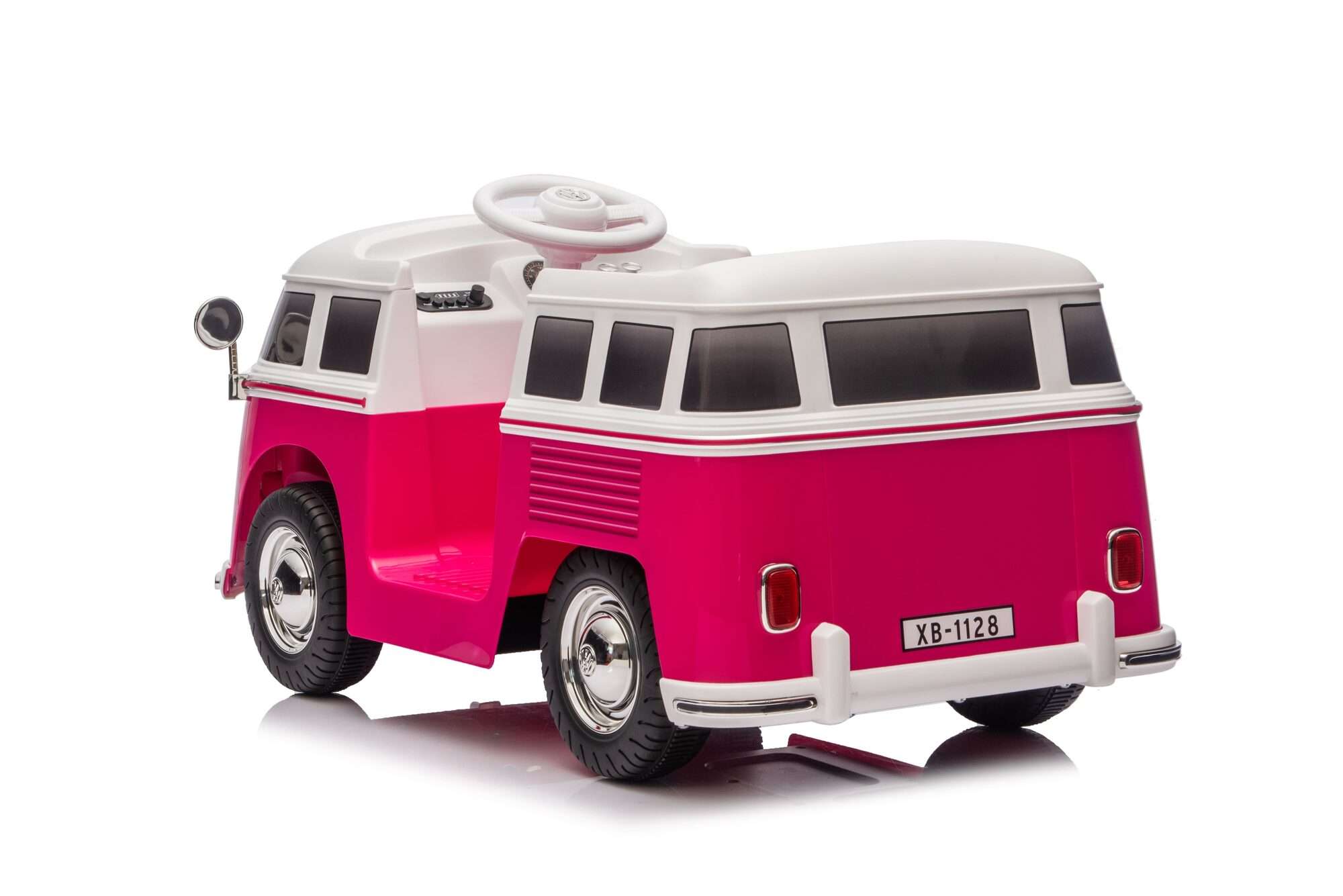 Image du produit : Voiture Électrique pour Enfant Volkswagen Officielle – Rose & Blanc (3 à 8 ans)