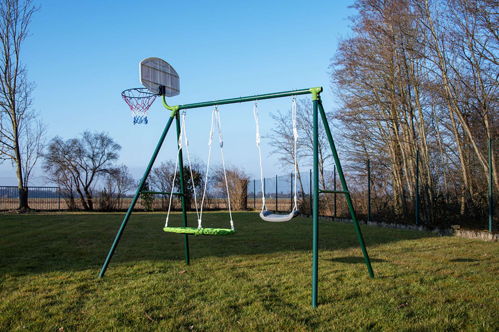 Image du produit : Balançoires deux agrès avec panier de basket