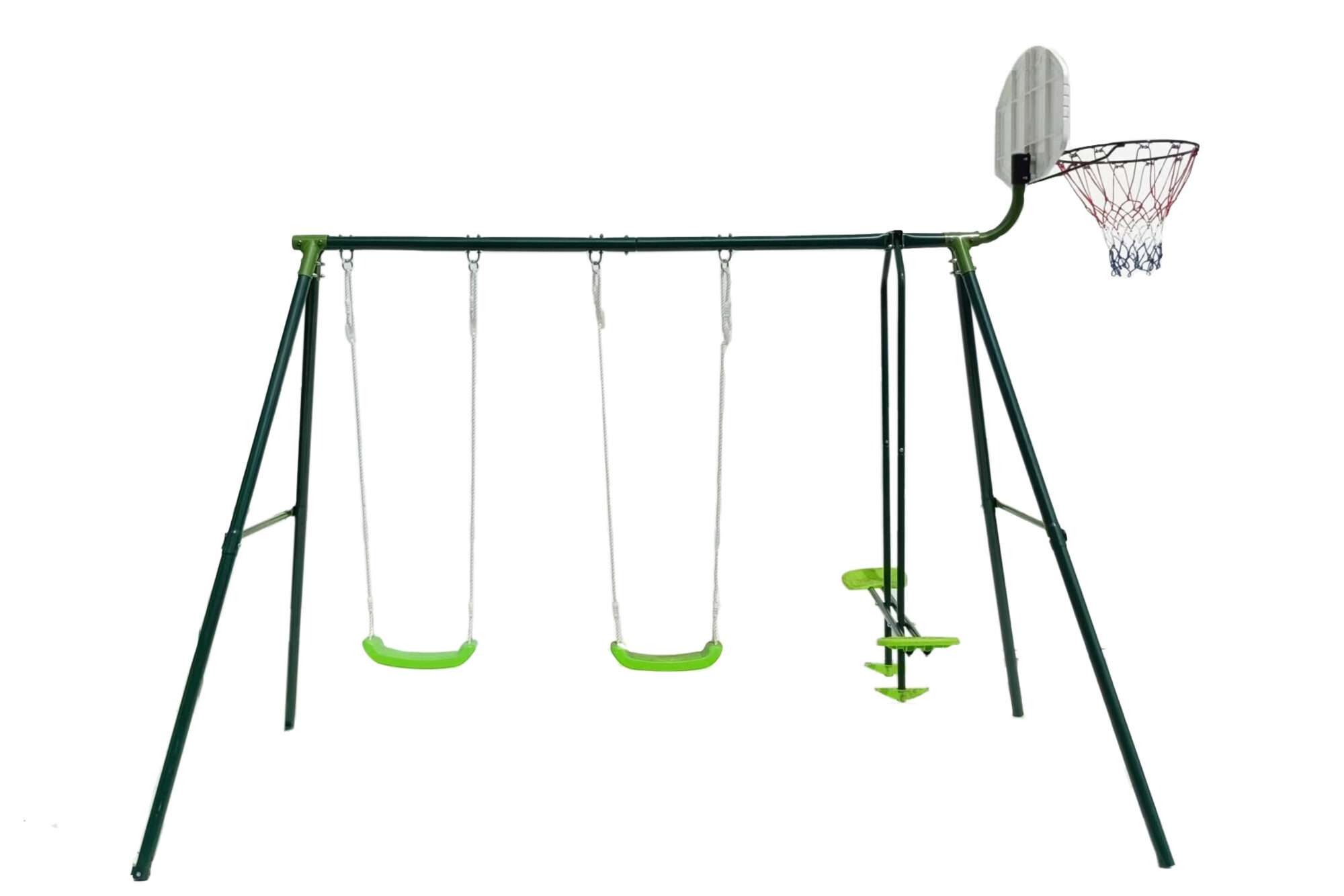 Image du produit : Balançoires trois agrès avec panier de basket