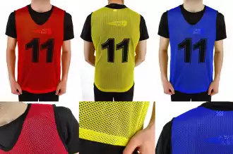 Chasubles numérotés - Lot de 11 - Taille & couleur au choix