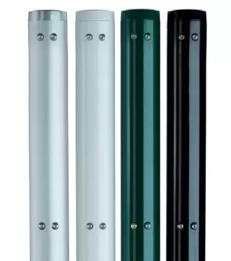 Poteaux de tennis ronds amovibles - aluminium avec fourreaux - Couleur au choix