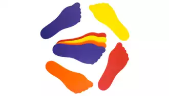 Marquage au sol ludique : lot de 4 pieds