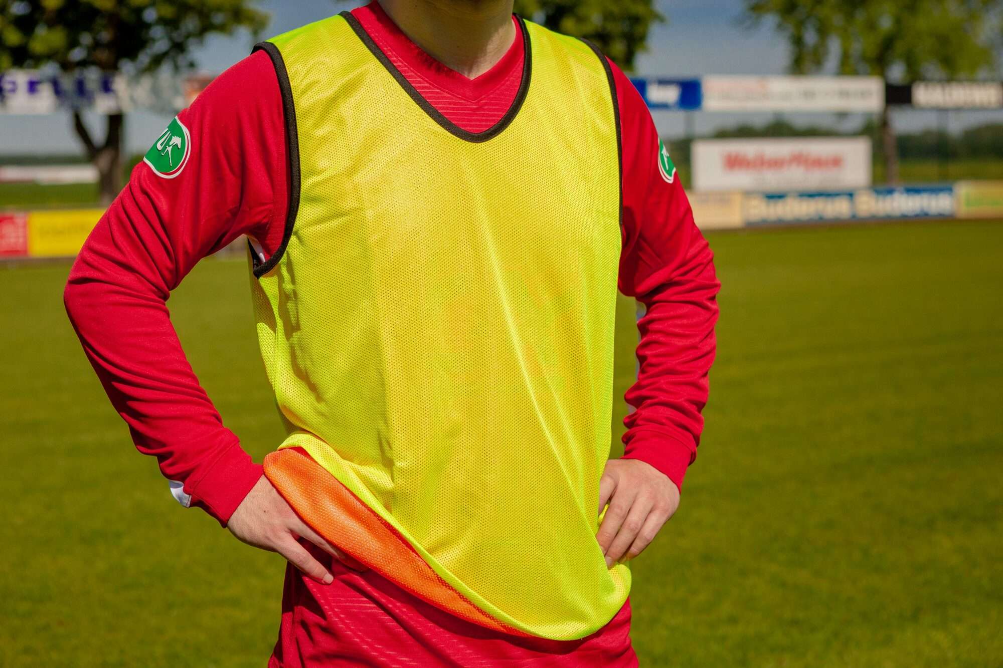 Image du produit : Chasubles réversibles - Jaune/orange