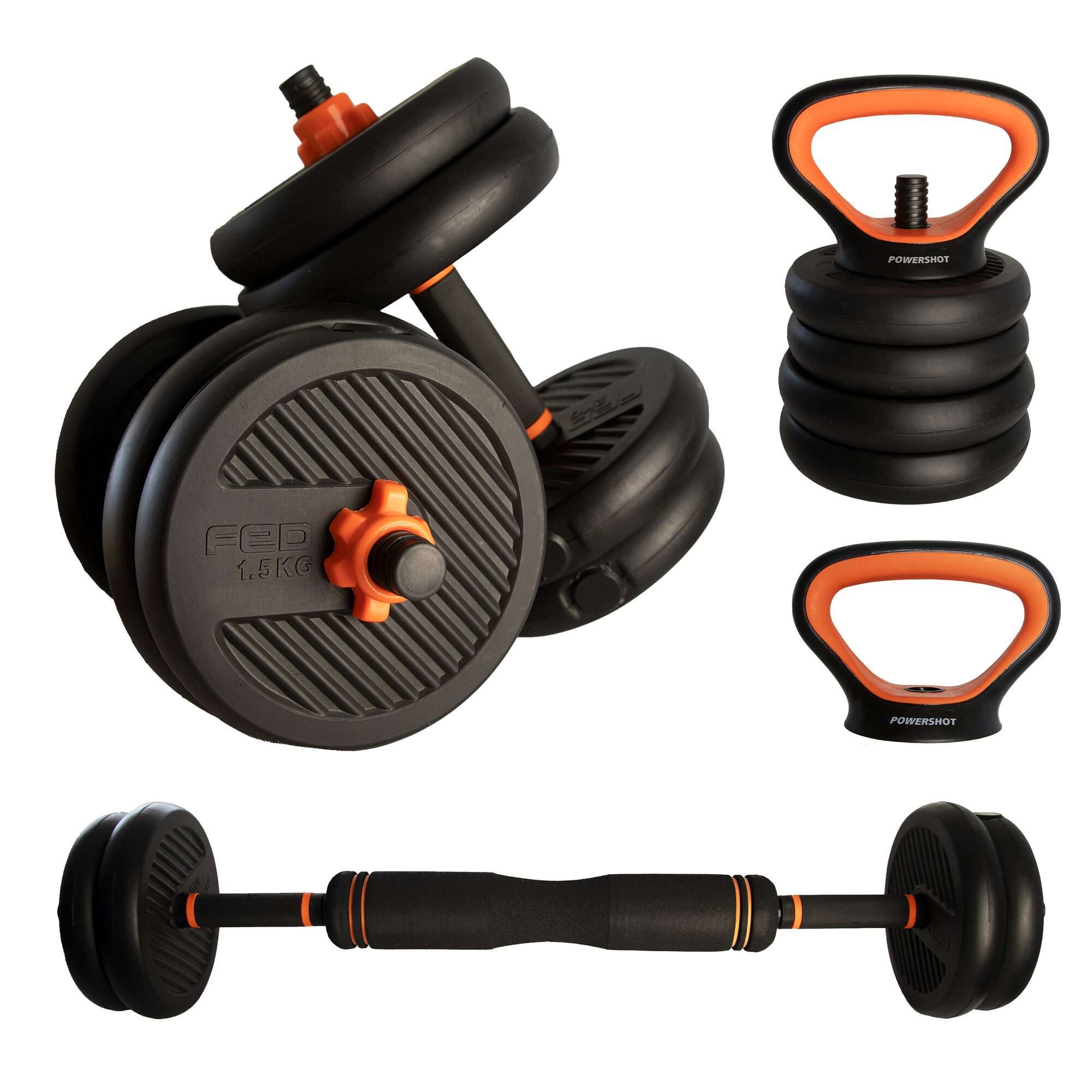 Image du produit : Kit musculation - 2 x 5 / 7,5 ou 10 kg 