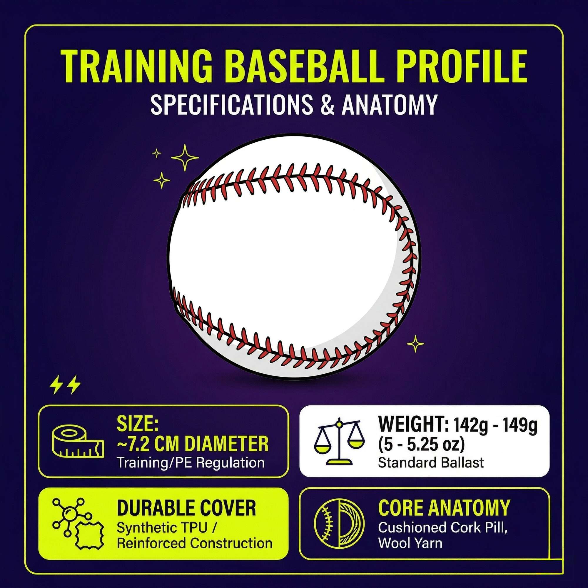 Image du produit : Balle de Baseball - Lot de 5 