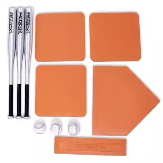 Kit de 3 battes en aluminium, 3 balles et bases de baseball