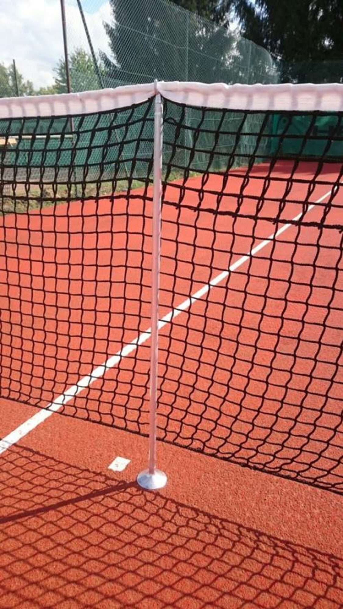 Image du produit : Paire de piquets de simple de tennis - Aluminium gris