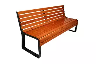 Banc tennis premium en bois avec dossier - 196 cm