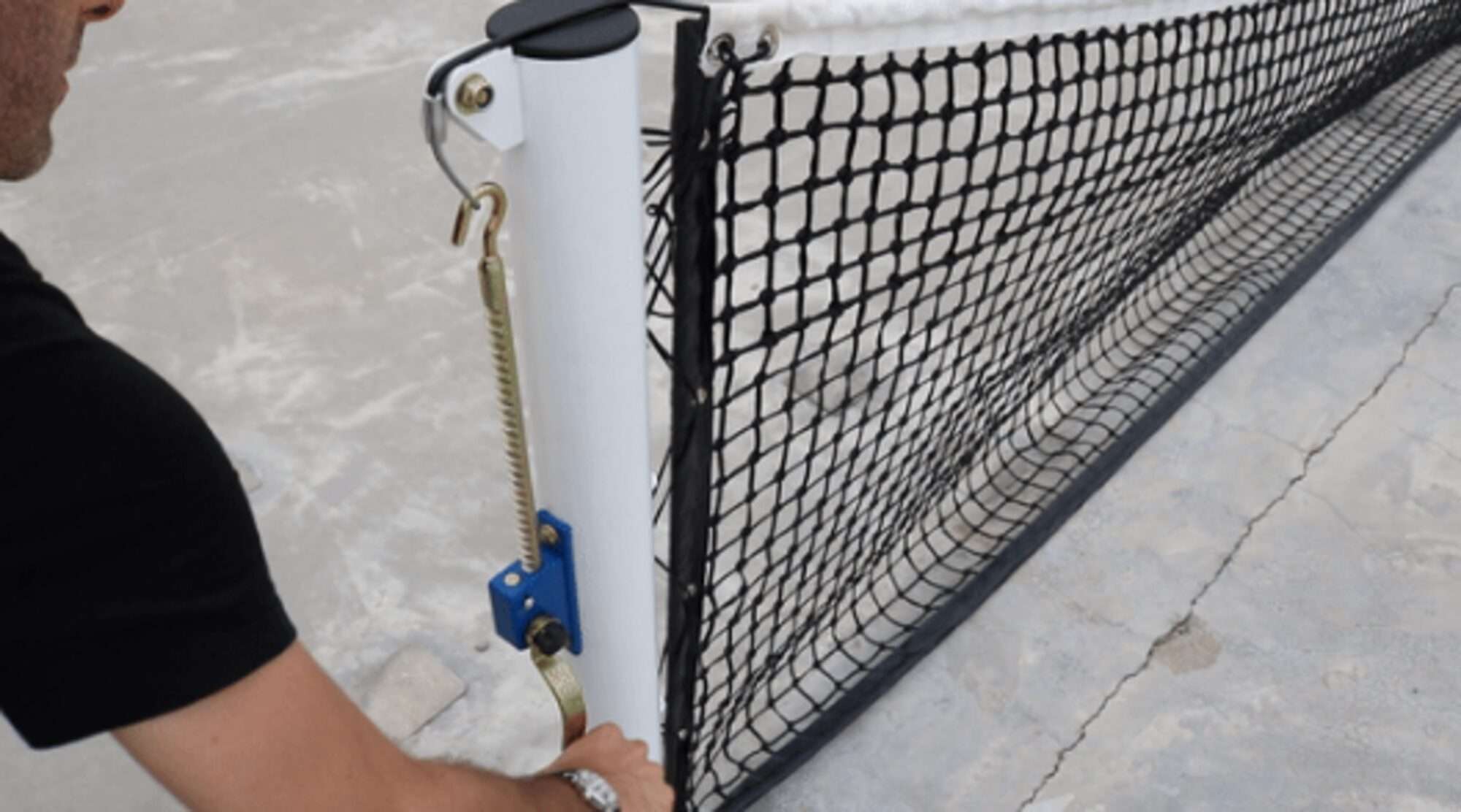 Image du produit : Poteau de tennis intégral transportable en acier galvanisé