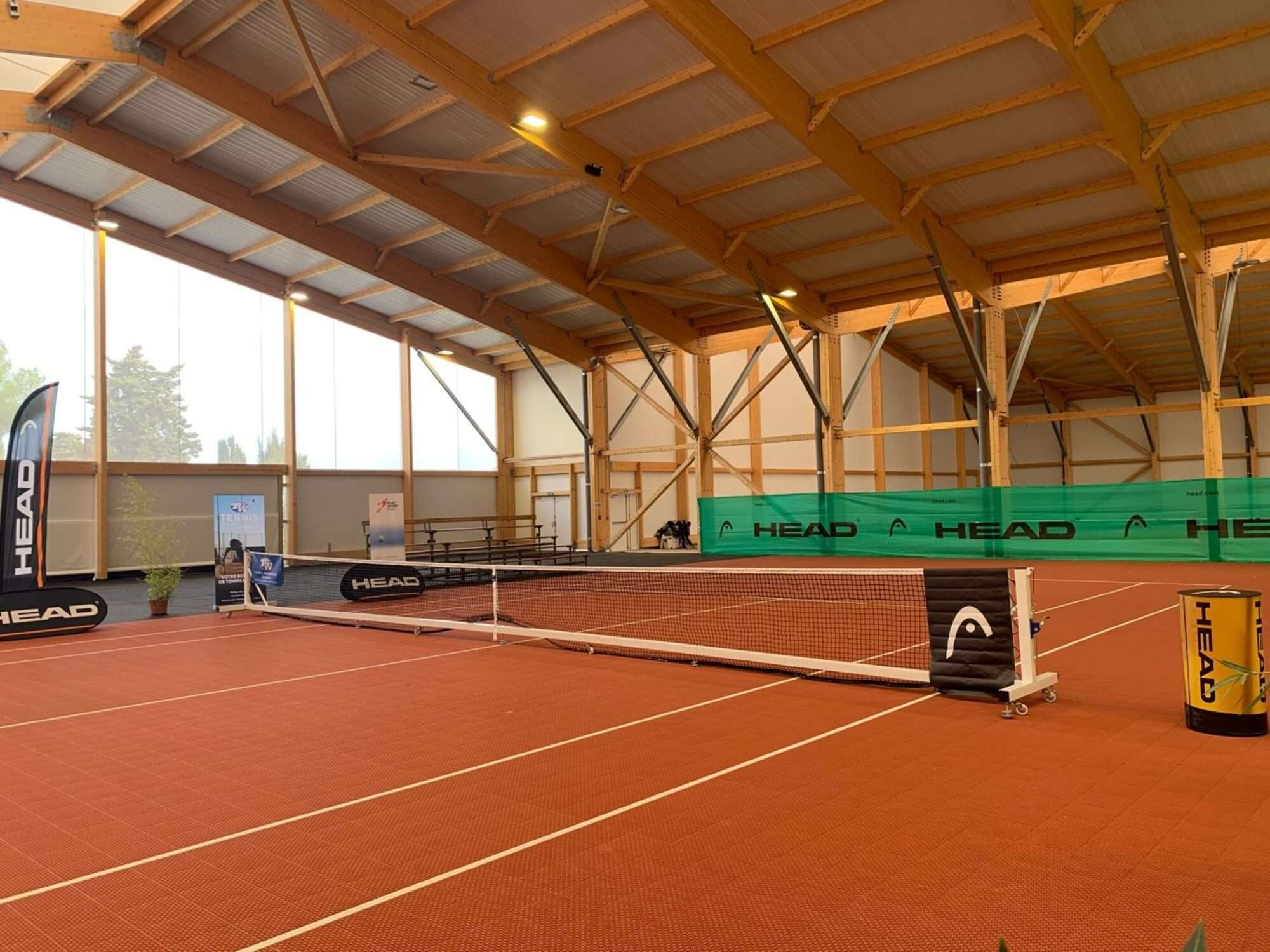 Image du produit : Poteau de tennis intégral transportable en acier galvanisé