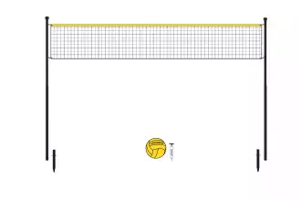 Set Volleyball 6m - Avec poteaux, filet, balle et pompe